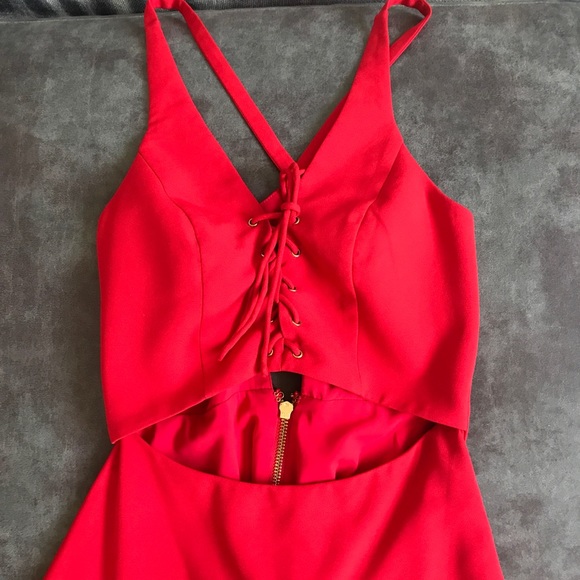NWT NBD x the NAVEN TWINS RED DRESS SIZE XS - Picture 3 of 6